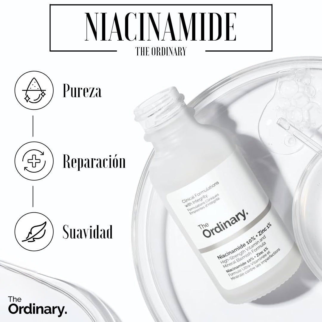 ✨ The Ordinary Niacinamide 10% + Zinc 1% – Equilibra tu Piel y Controla el Brillo