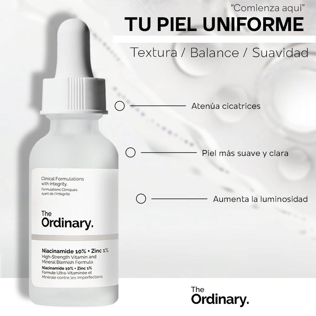 ✨ The Ordinary Niacinamide 10% + Zinc 1% – Equilibra tu Piel y Controla el Brillo